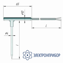 Термопреобразователь сопротивления 1TCПr.Pt1000-K1У-B2/Pдт °С-4x120x4