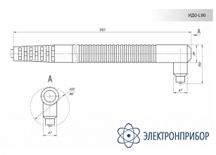 Преобразователь для измерения толщины покрытий внутри труб ИДх-L90