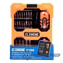 Отвертка с набором бит (33 предмета в наборе) ELEMENT 8160