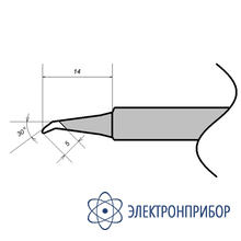 Жало для паяльника (загнутое) ELEMENT 900-M-TiS