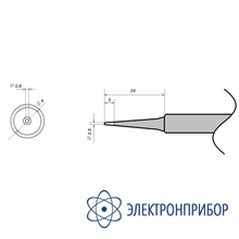 Жало для паяльника (удлиненное остроконечное) ELEMENT 900-MT-LI