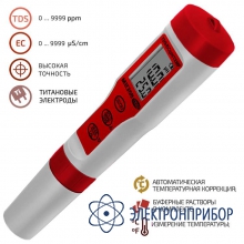 Тестер воды 4 в 1 (солемер/кондуктометр/ph- метр/термометр) МЕГЕОН 17002