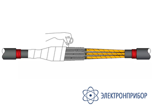Комплект соединительной муфты холодной усадки для 3-жильного кабеля с изоляцией из спэ на 35 кв, 3х300-400 мм2 ИМАГ-Муфта-35-J-3х300-400
