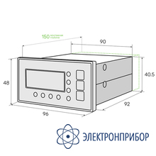 Стационарный одноканальный измеритель-регулятор микровлажности газов в щитовом исполнении (измерительный блок, 1 реле, 1 аналоговый выход) ИВГ-1/1-Щ-1Р-1А