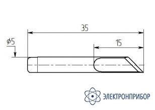 Паяльная насадка 5,0 мм ножевая (износостойкая) M15-DK-05