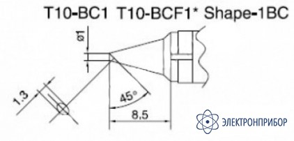 Паяльная сменная композитная головка для станций 938 T10-BC1