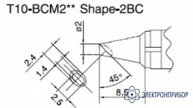 Паяльная сменная композитная головка для станций 938 T10-BCM2