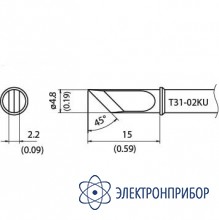 Наконечник для станции fx-100 400°с T31-02KU